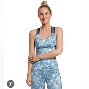 Beyond yoga Lux stripe Hype cropped yoga tank